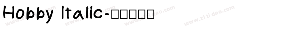 Hobby Italic字体转换